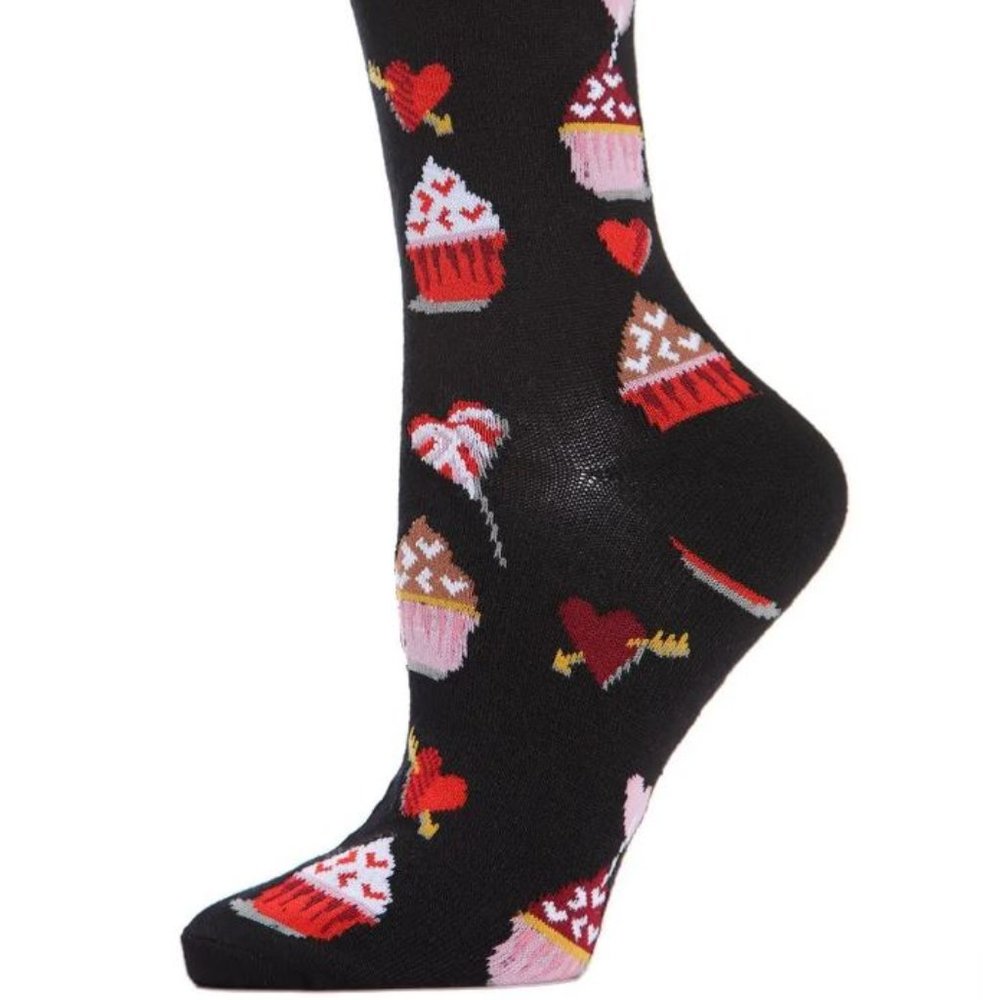 Cupcakes Bamboo Crew Novelty Socks